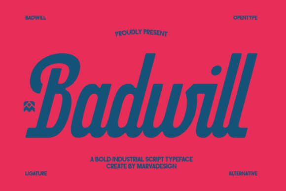 Badwill: A Bold Industrial Script for Modern Design