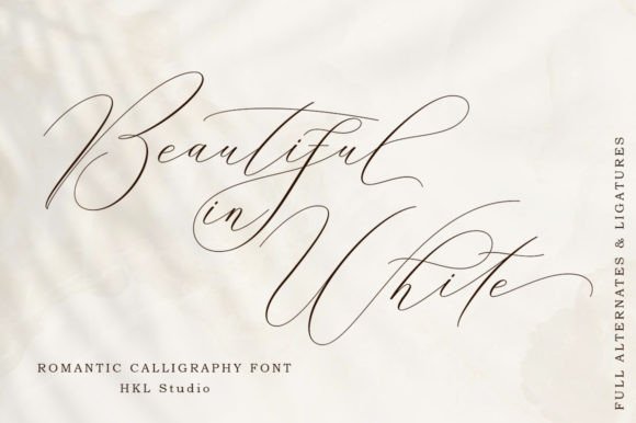 Beautiful in White: A Modern Font Script for Creative Expression