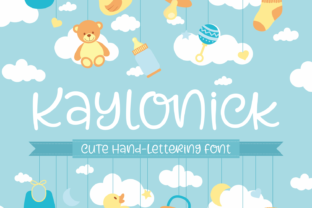 Kaylonick: A Sweet and Soft Hand-Lettered Font for Nursery Art