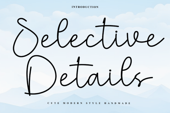 Selective Details Script Font