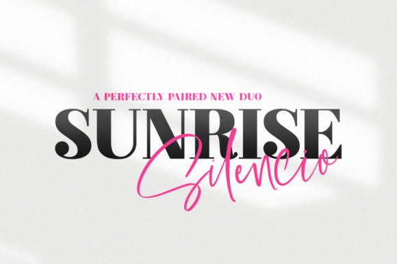 Sunrise Silencio Duo: A Stylish Font Pair for Modern Design