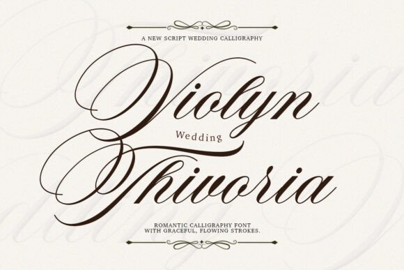 Violyn Wedding Thivoria: A Timeless Calligraphy Typeface for Elegant Design